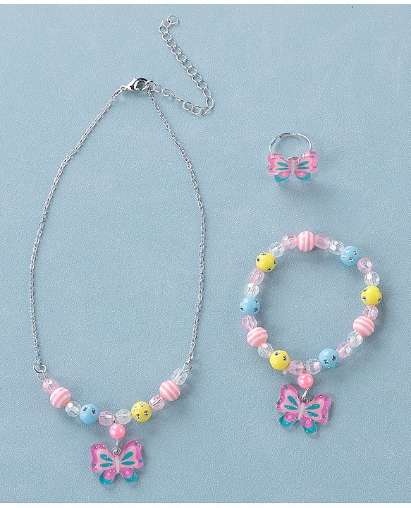 Babyhug Free Size Jewellery Set Butterfly Design- Multicolor