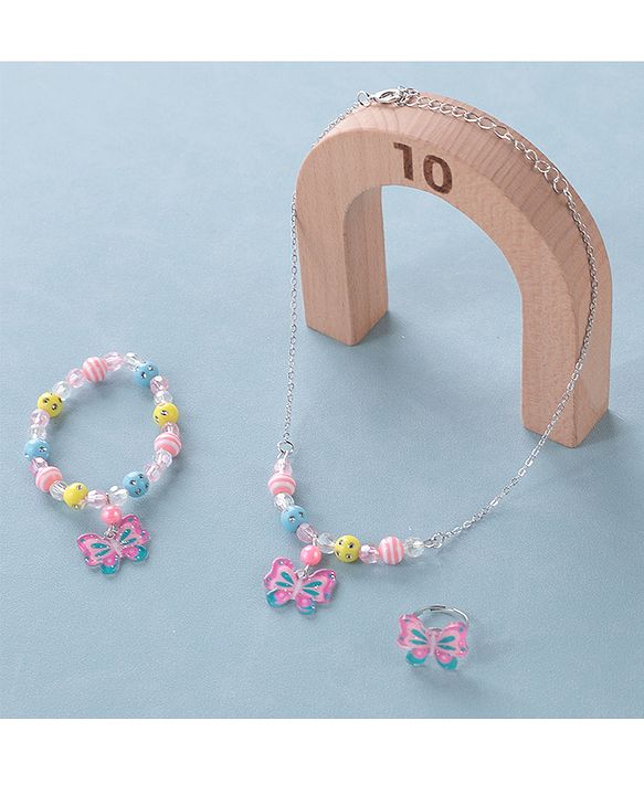 Babyhug Free Size Jewellery Set Butterfly Design- Multicolor