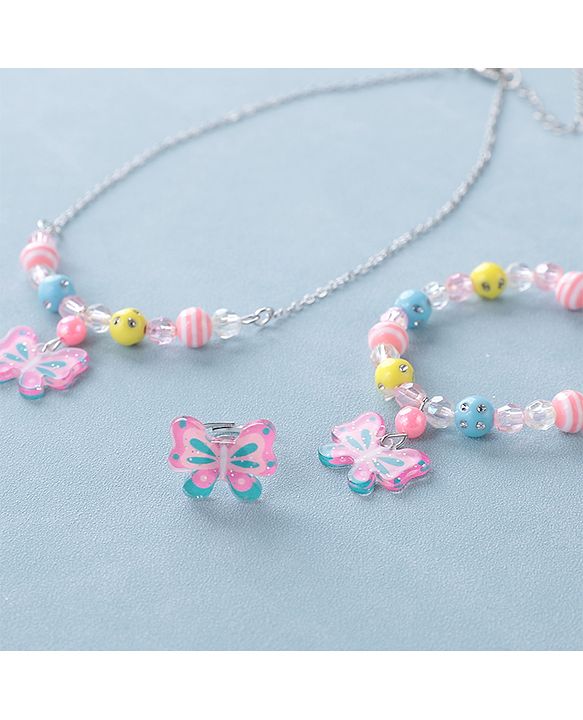 Babyhug Free Size Jewellery Set Butterfly Design- Multicolor