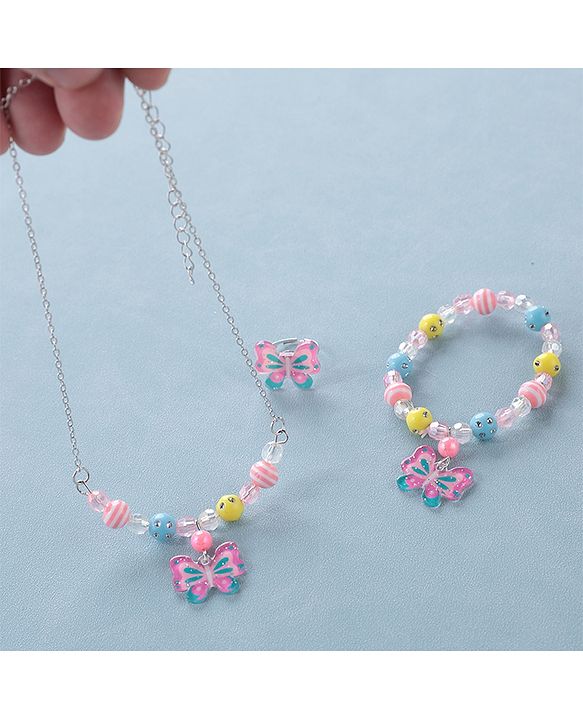 Babyhug Free Size Jewellery Set Butterfly Design- Multicolor