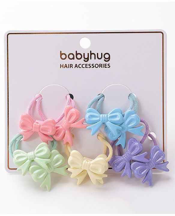 Babyhug Rubber Bands & Scrunchies Sets Free Size - Multicolour