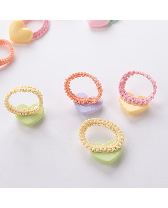 Babyhug Rubber Bands & Scrunchies Sets Pack of 10 - Orange & Yellow