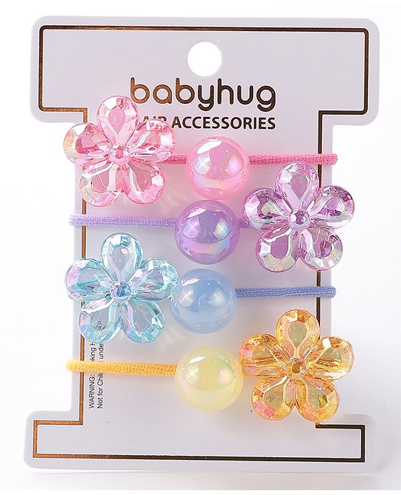 Babyhug Rubber Bands & Scrunchies Sets Free Size - Multicolour
