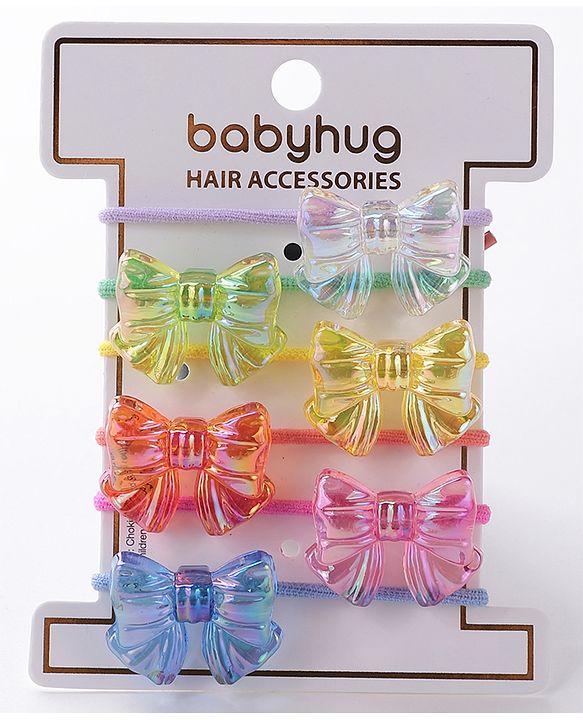 Babyhug Rubber Bands & Scrunchies Sets Free Size - Multicolour