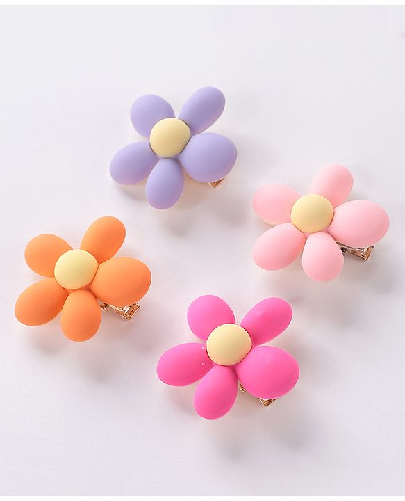 Babyhug Flower Applique Hair Pins & Clips - Multicolor