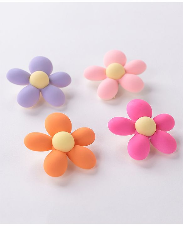 Babyhug Flower Applique Hair Pins & Clips - Multicolor
