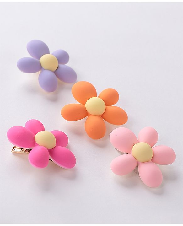 Babyhug Flower Applique Hair Pins & Clips - Multicolor