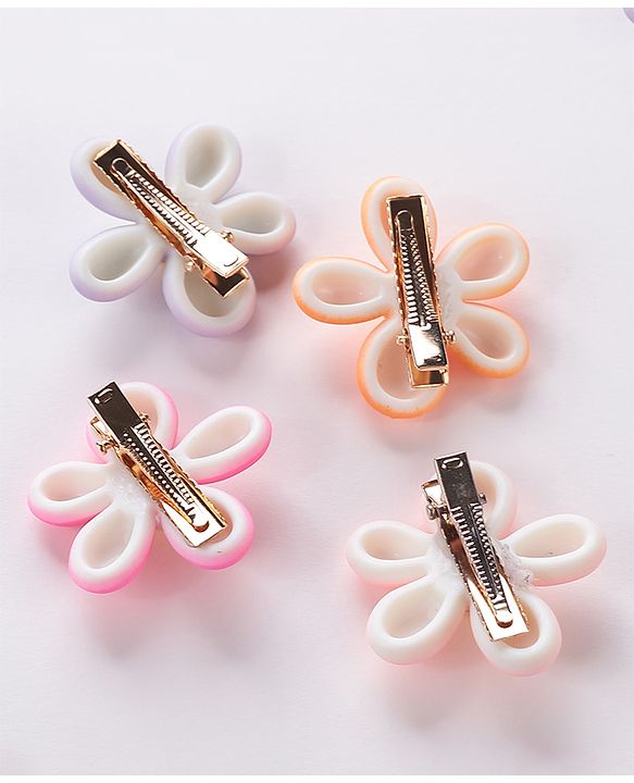 Babyhug Flower Applique Hair Pins & Clips - Multicolor