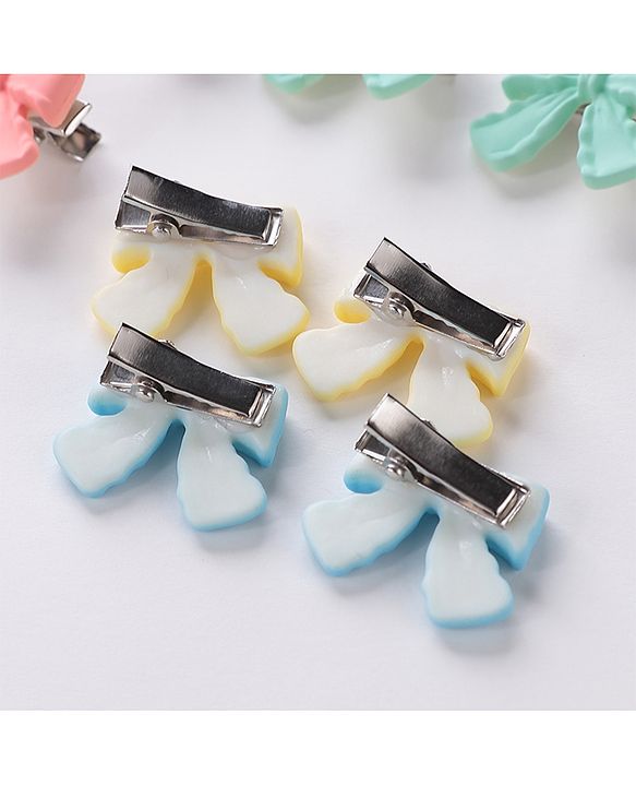 Babyhug Free Size Hair Clips Bow & Butterfly Clips  Pack of 10 - Multicolor