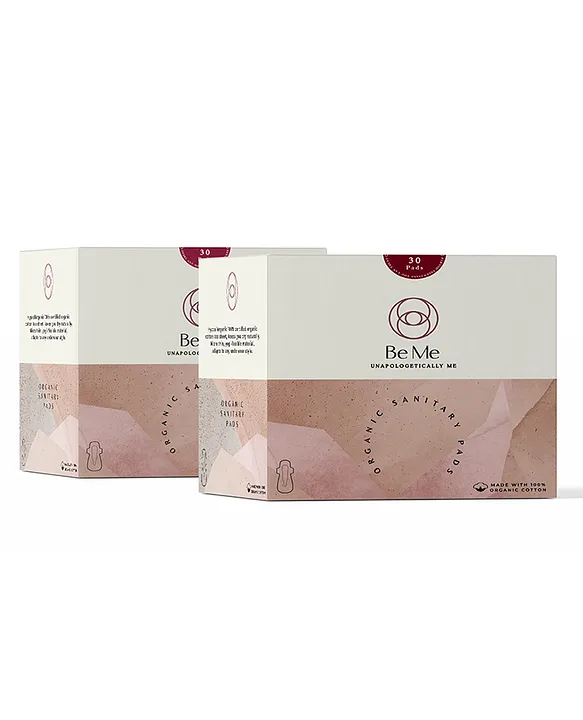 Rash-Free Sanitary Pads for women | Organic Cotton Pads | All XL : Box of  60 Pads - with Disposable bags | MADE SAFE Certified