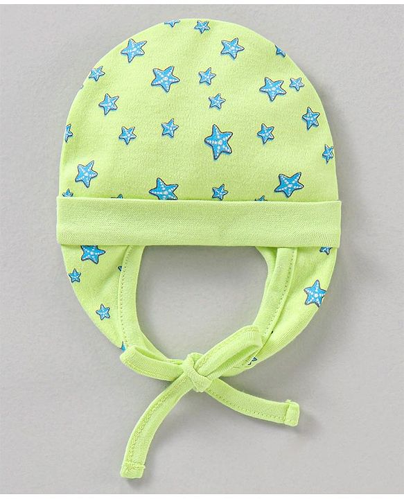 Babyhug 100% Cotton Cap Green - Diameter 16.5 cm