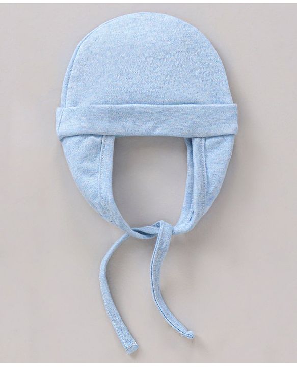 Babyhug Tie Knot Cap Dog Face Print Blue - Diameter 16 cm