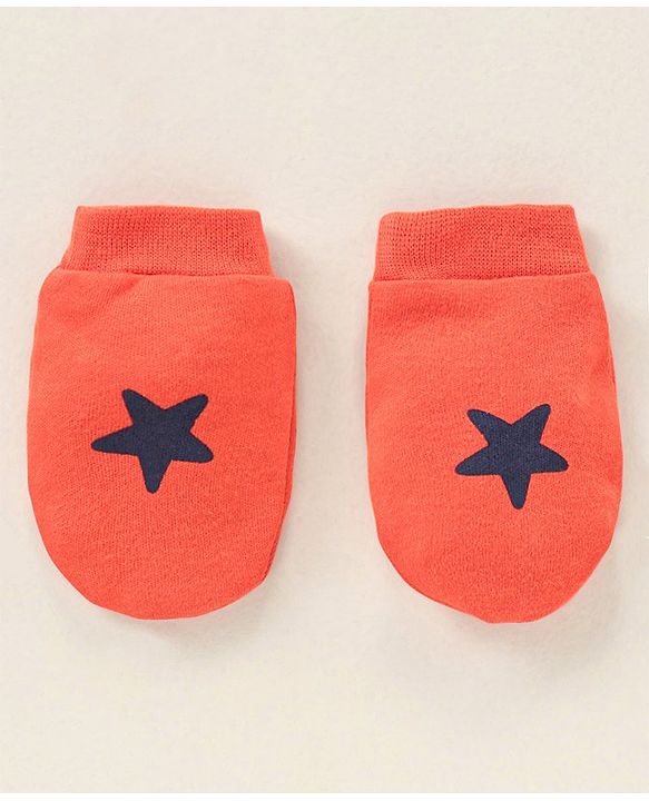 Babyhug 100% Cotton Mittens and Booties Striped - Multicolour