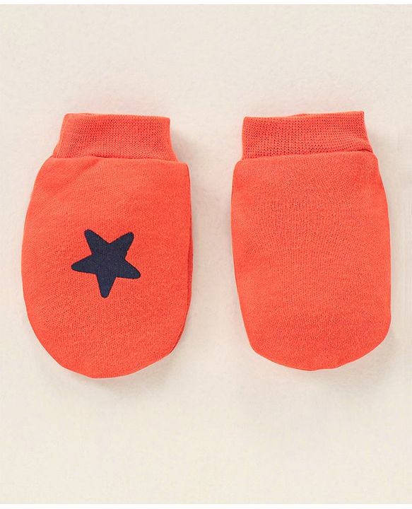 Babyhug 100% Cotton Mittens and Booties Striped - Multicolour