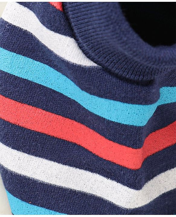 Babyhug 100% Cotton Mittens and Booties Striped - Multicolour