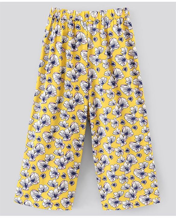 Pine Kids Floral Print Cordinated Woven Set - Yellow