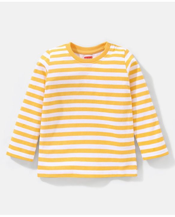 Babyhug 100% Cotton Full Sleeves Tee & Teddy Print Dungaree - Green & Yellow