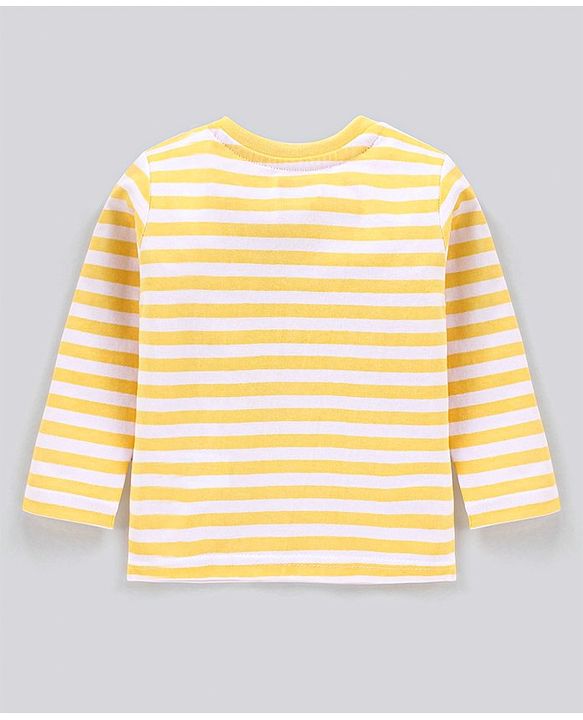 Babyhug Cotton Dungaree With Striped Inner T-Shirt Giraffe & Leaf  Print - Green and Yellow