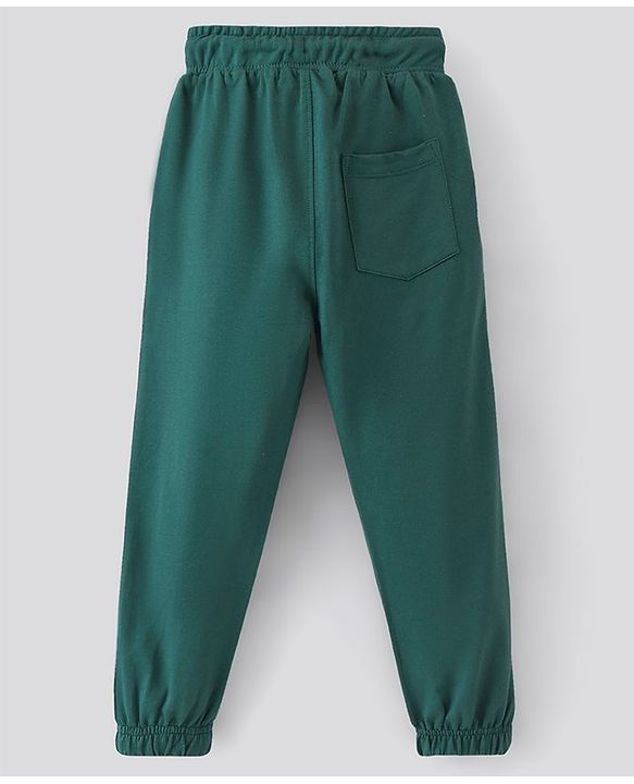 Pine Kids Full Sleeves Bio Washed Tie Dyed Crew Neck Sweatshirt & Lounge Pant - Green