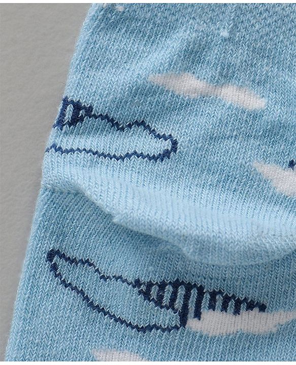 Cute Walk by Babyhug Ankle Length Antibacterial Socks Star & Clouds Print Pack Of 3 - Multicolor
