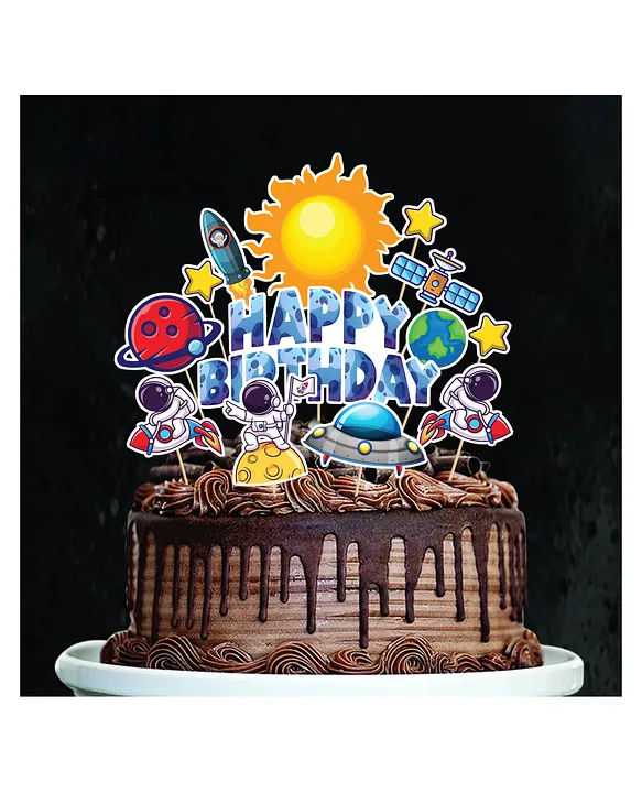 Party Propz Space Theme Cake Topper Decoration For Boys - Space Theme Cake  Topper Decoration For Astronaut Theme Birthday Decoration/ Birthday  Decorations Kit For Boys Cake Topper Price in India - Buy