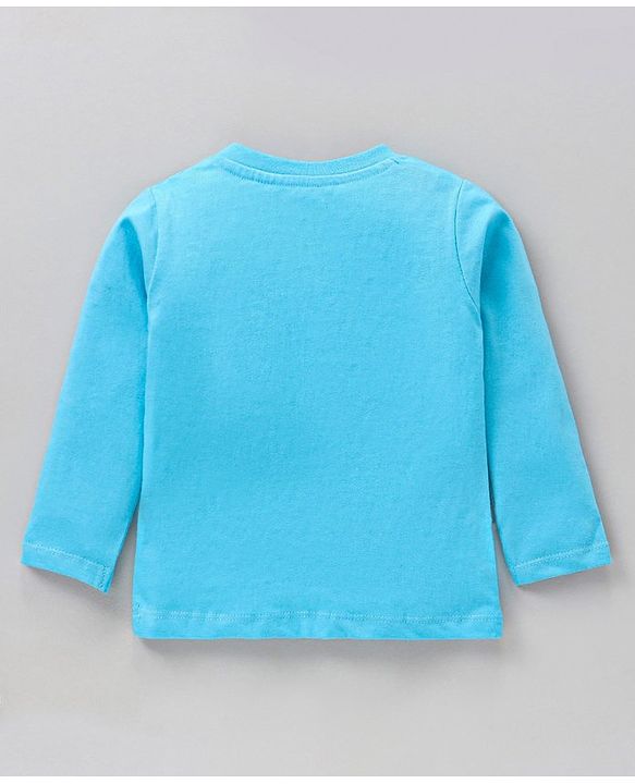 Babyhug Full Sleeves Cotton Striped and Text Printed T-shirts Pack of 3 - Blue Yellow