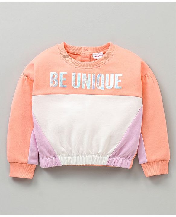 Babyhug 100% Cotton T-Shirt And Lounge Pant Text Print - White Peach Lilac