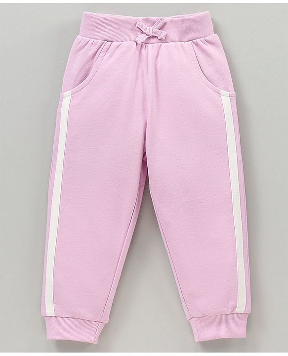 Babyhug 100% Cotton T-Shirt And Lounge Pant Text Print - White Peach Lilac