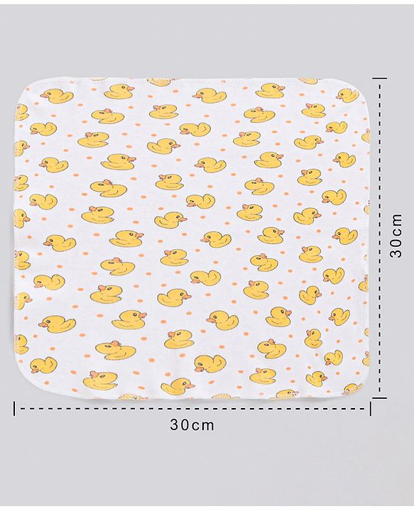 Babyhug 100% Cotton Wash Cloth Pack of 8 - Multicolor