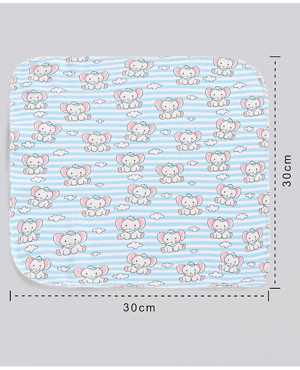 Babyhug 100% Cotton Wash Cloth Pack of 8 - Multicolor