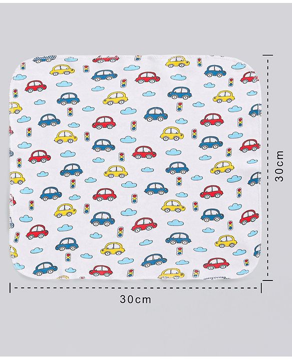 Babyhug 100% Cotton Wash Cloth Pack of 8 - Multicolor