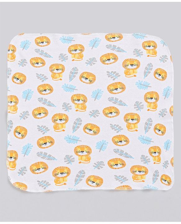 Babyhug 100% Cotton Wash Cloth Pack of 8 - Multicolor