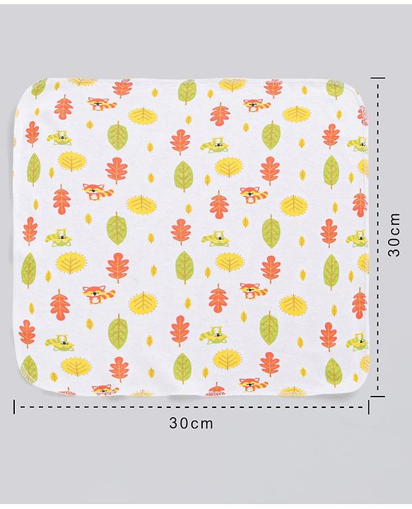 Babyhug 100% Cotton Wash Cloth Pack of 8 - Multicolor