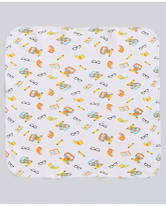 Babyhug 100% Cotton Wash Cloth Pack of 8 - Multicolor