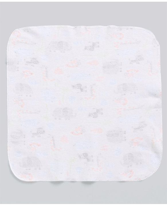 Babyhug 100% Cotton Wash Cloth Pack of 8 - Multicolor