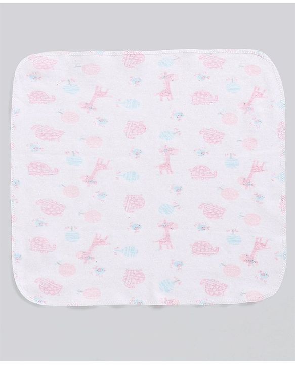 Babyhug 100% Cotton Wash Cloth Pack of 8 - Multicolor