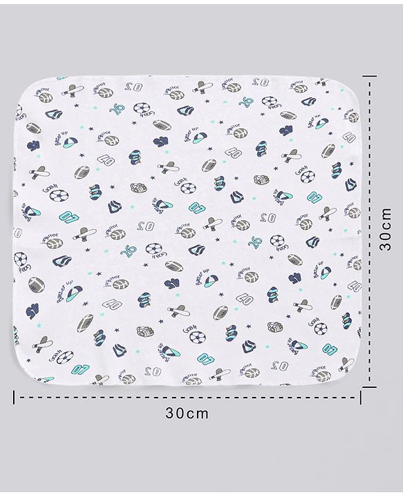 Babyhug 100% Cotton Wash Cloth Pack of 8 - Multicolor
