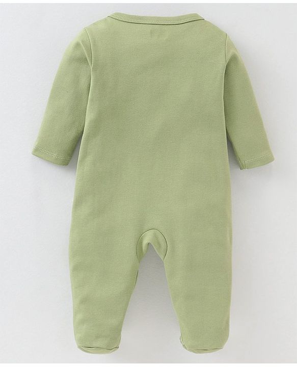 Babyhug Cotton Full Sleeves Sleep Suit Bee Print Pack of 2 - Blue Green