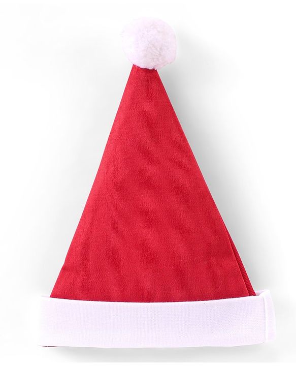 Babyhug 100% Cotton Full Sleeves Onesie & Legging with Cap Christmas Theme - Red