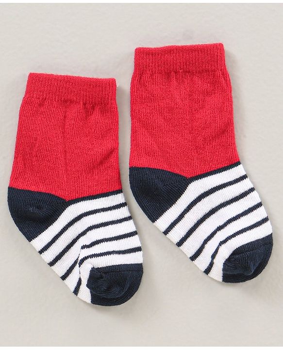 Cute Walk by Babyhug Ankle Length Antibacterial Socks Pack Of 7 Striped Design - Multicolour