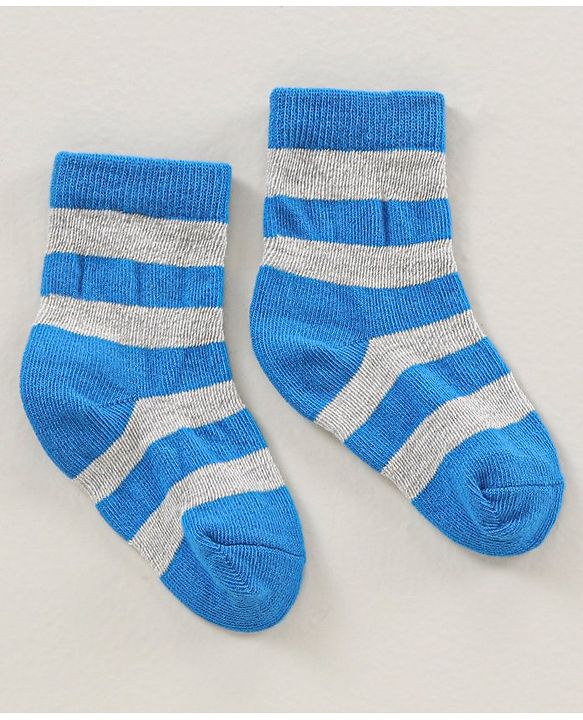 Cute Walk by Babyhug Ankle Length Antibacterial Socks Pack Of 7 Striped Design - Multicolour