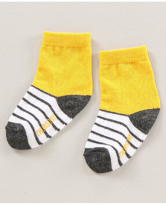 Cute Walk by Babyhug Ankle Length Antibacterial Socks Pack Of 7 Striped Design - Multicolour