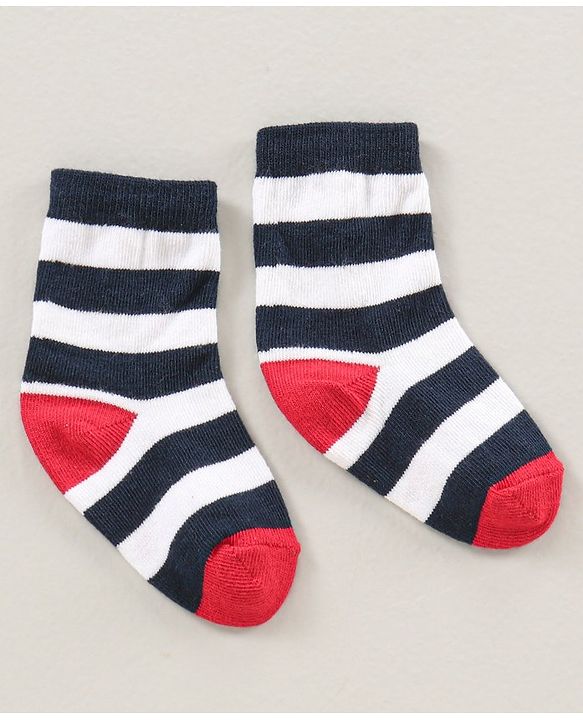 Cute Walk by Babyhug Ankle Length Antibacterial Socks Pack Of 7 Striped Design - Multicolour