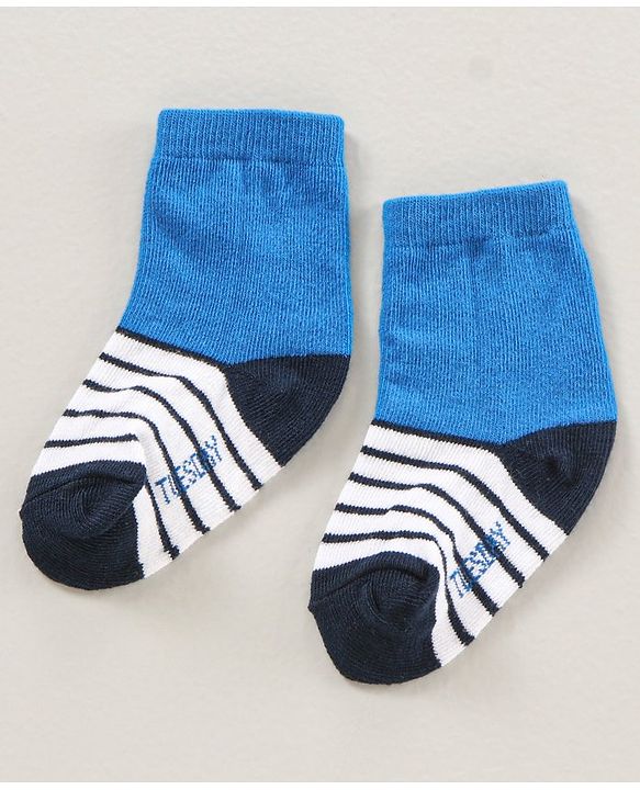 Cute Walk by Babyhug Ankle Length Antibacterial Socks Pack Of 7 Striped Design - Multicolour