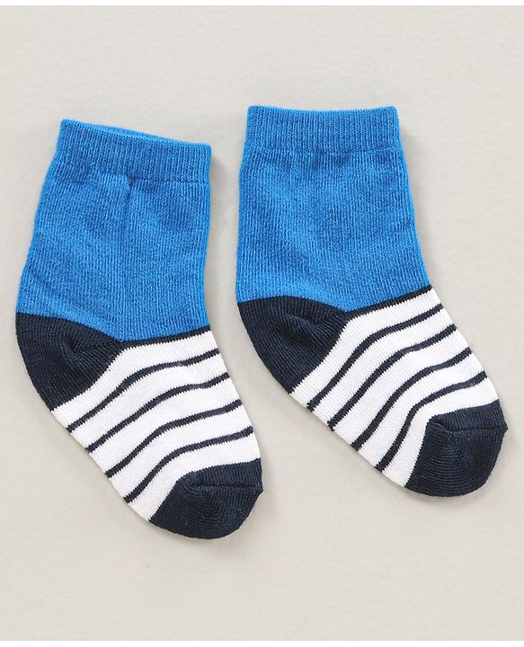 Cute Walk by Babyhug Ankle Length Antibacterial Socks Pack Of 7 Striped Design - Multicolour