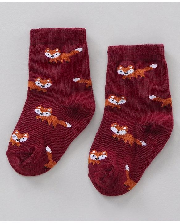 Cute Walk by Babyhug Anti Bacterial Ankle Length Non Terry Socks Animal Print Pack of 5 Pair - Multicolour