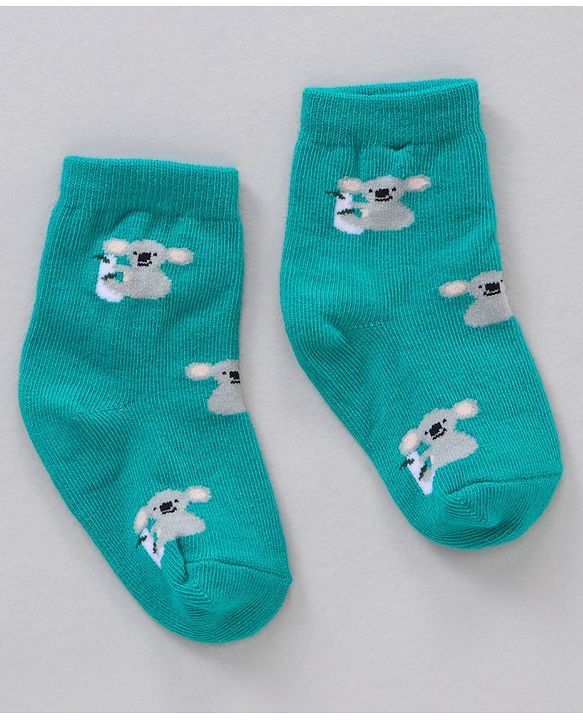 Cute Walk by Babyhug Anti Bacterial Ankle Length Non Terry Socks Animal Print Pack of 5 Pair - Multicolour