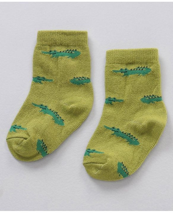 Cute Walk by Babyhug Anti Bacterial Ankle Length Non Terry Socks Animal Print Pack of 5 Pair - Multicolour
