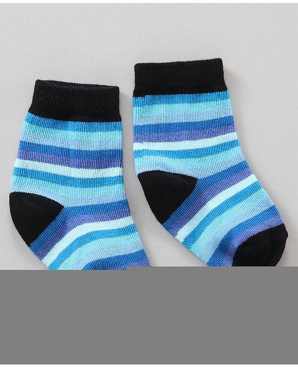 Cute Walk by Babyhug Ankle Length Antibacterial Socks Stripes Print Pack Of 7 - Multicolor
