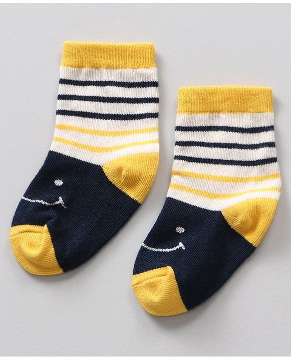 Cute Walk by Babyhug Ankle Length Antibacterial Socks Stripes Print Pack Of 7 - Multicolor